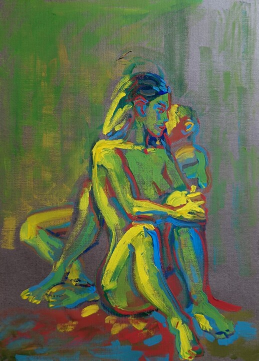Desire to stay with you Schilderij, 11,2x8,2 in