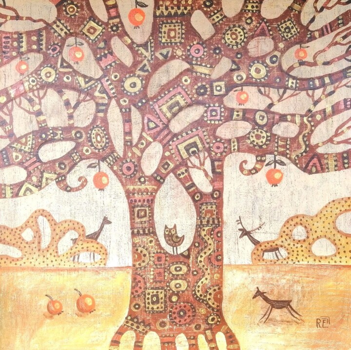 The tree of Life Painting, 19.7x19.7 in