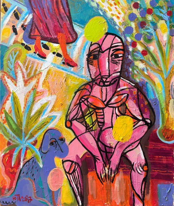 I've Been Waiting for You. Painting, 23.6x19.7 in