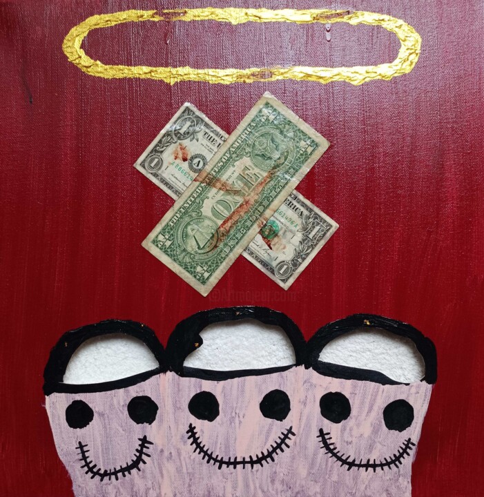 Und die Moral vom Kapital ? 绘画, 15.8x15.8 in