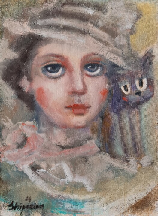 绘画 标题为“painting on canvas…” 由Natalie Shiporina, 原创艺术品, 油 安装在木质担架架上