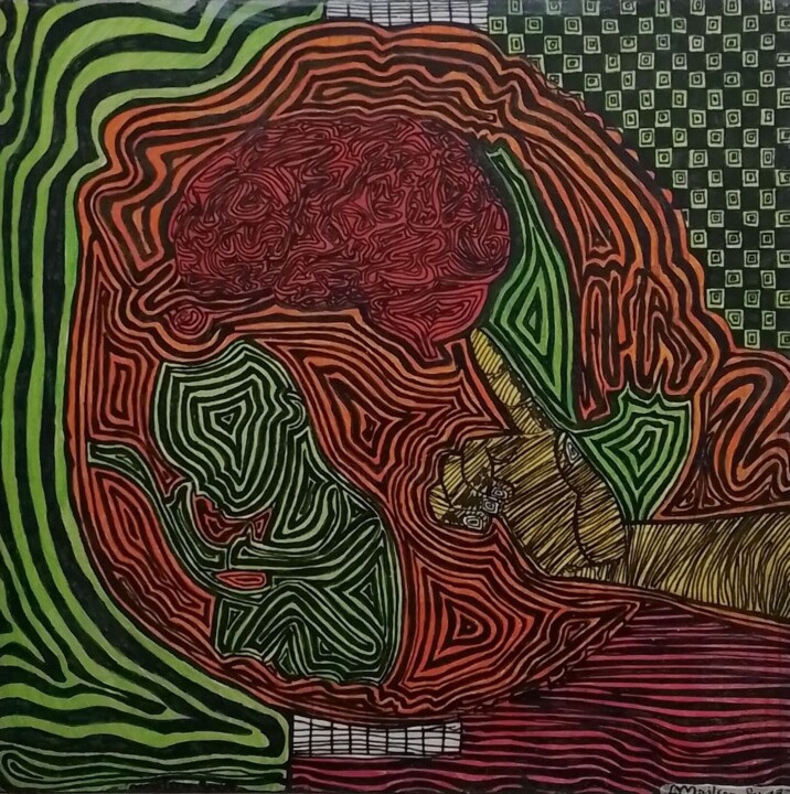 绘画,  15.8x15.8 in 