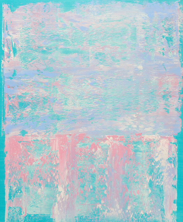 Lavender Sunrise 绘画, 45.3x37.4 in