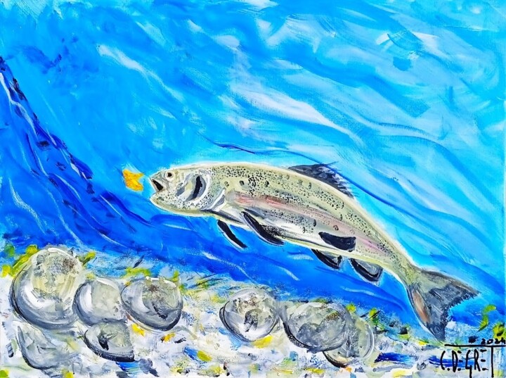 La truite 绘画, 23.6x31.5 in
