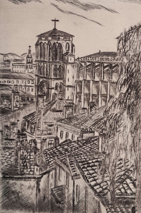 Cathédrale Saint Jean le Baptiste Vieux Lyon Gravures & estampes, 5,9x3,9 in