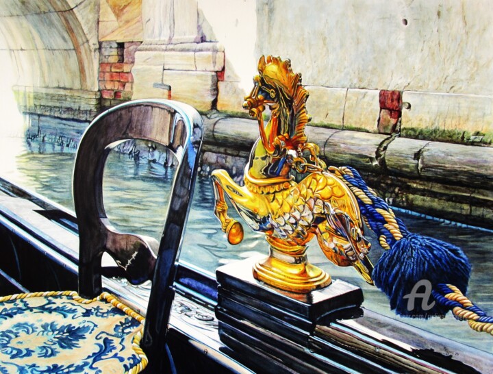 Malerei mit dem Titel "Venezia 27" von Rüdiger Eggers, Original-Kunstwerk, Aquarell