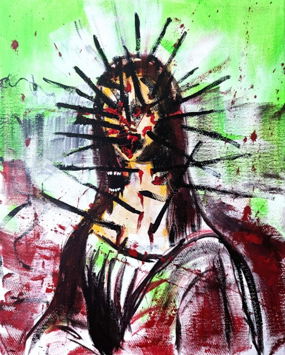 绘画 标题为“No More Lisa” 由Vaxo Lang, 原创艺术品, 丙烯