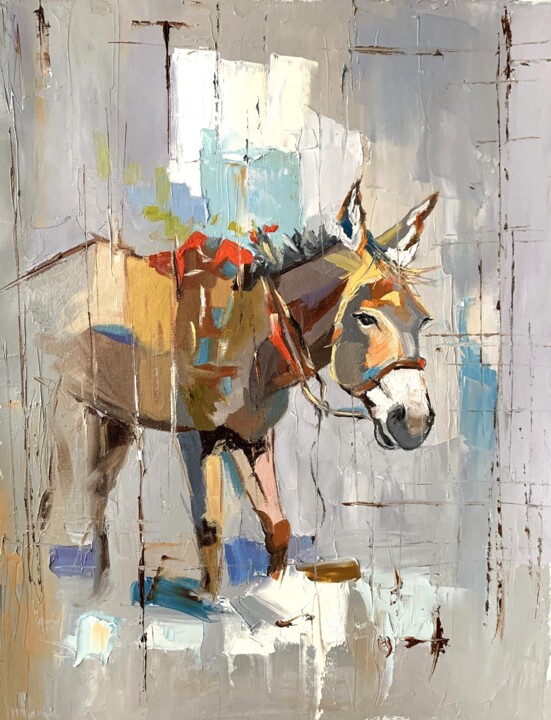 Little donkey. 绘画, 19.7x15.8 in