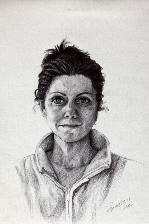 Autoritratto con sorriso 绘画, 15x11.4 in