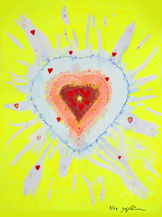 Heart's Attraction 绘画, 27.6x19.7 in