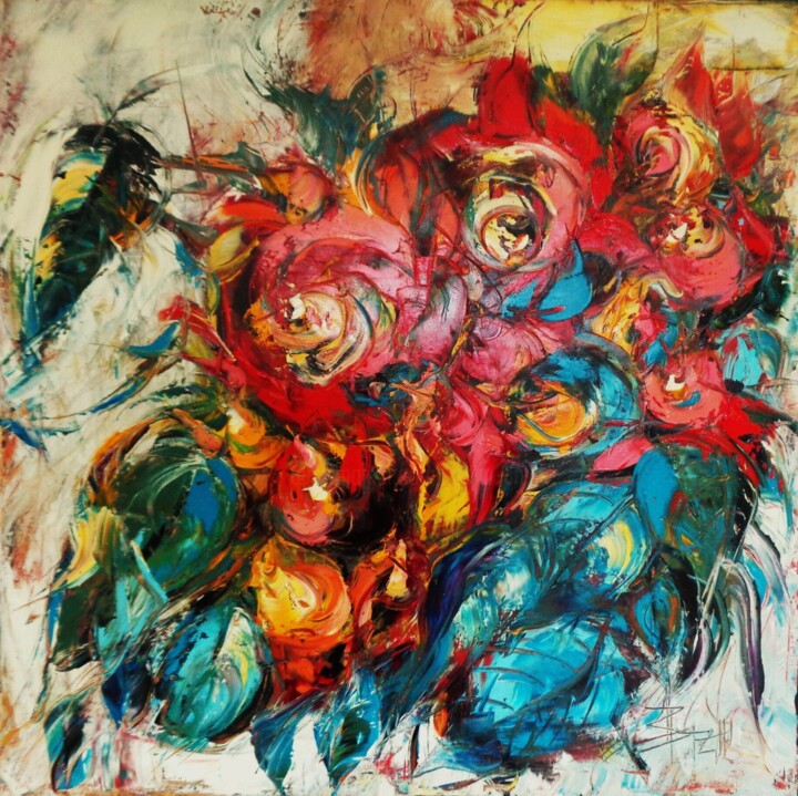 BOUQUET II 绘画, 23.6x23.6 in