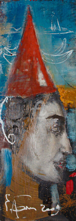 Evening Arliquin 绘画, 59.1x23.6 in