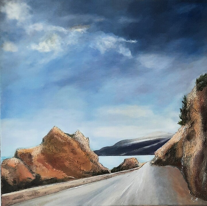Les calanques de Piana (Corse du Sud) 绘画, 23.6x23.6 in