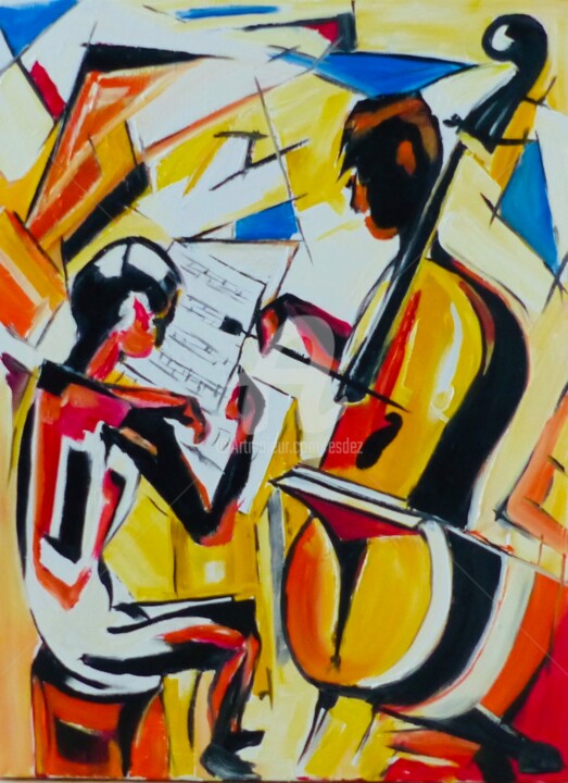 Jazz Schilderij, 28,7x21,3 in