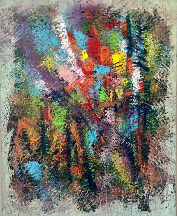 Peinture intitulée "ABSTRACT MÉDITERRAN…" par Michel Pawlak, Œuvre d'art originale, Acrylique