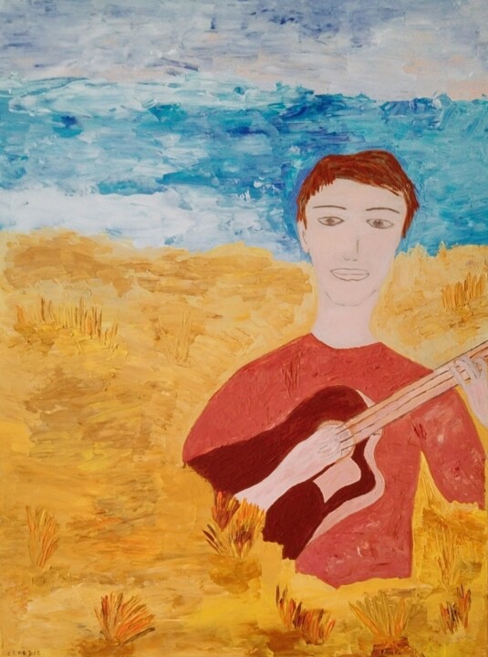 Peinture intitulée "Jazz manouche a l'e…" par Claudie Savelli (CLAUDIE-SAVELLI-CLAUDIA), Œuvre d'art originale, Acrylique Mo…