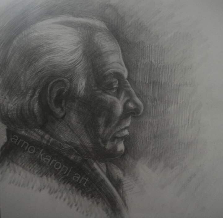 Портрет 绘画, 17.7x15.8 in