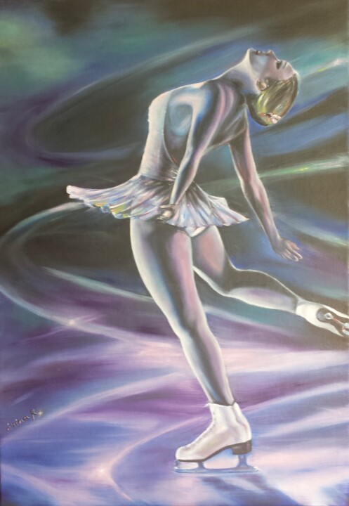 Patineuse 绘画, 21.7x15.8 in
