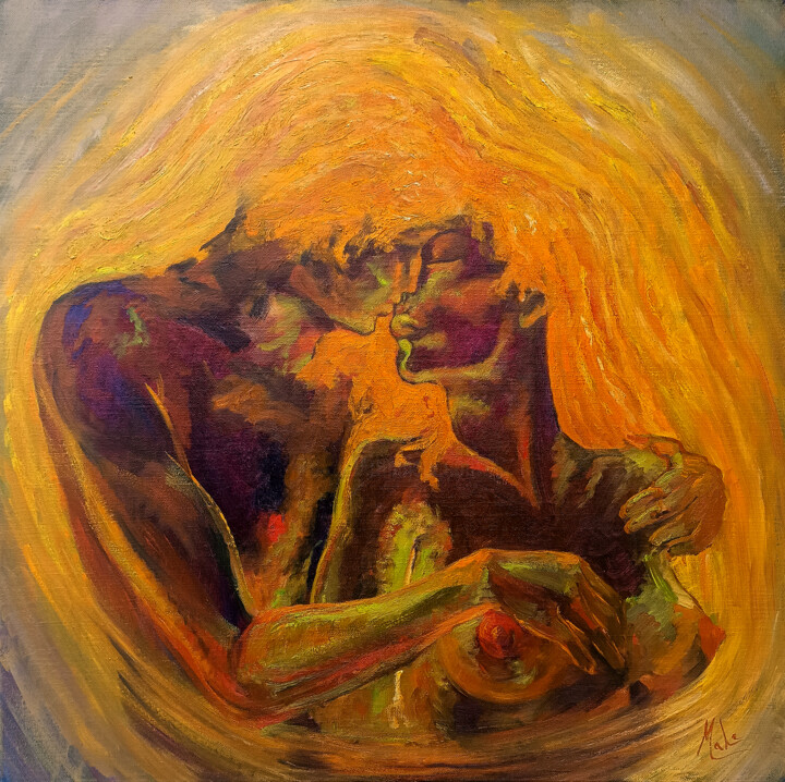 💋 Le Baiser 💋 The Kiss 绘画, 23.6x23.6 in