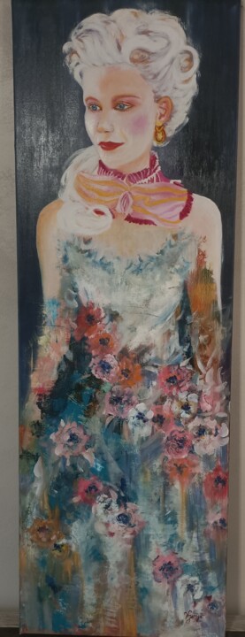 Marie -Antoinette 绘画, 0.5x15.8 in