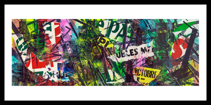 Les cycles du chaos 13 - Digigraphie 绘画, 19.7x39.4 in