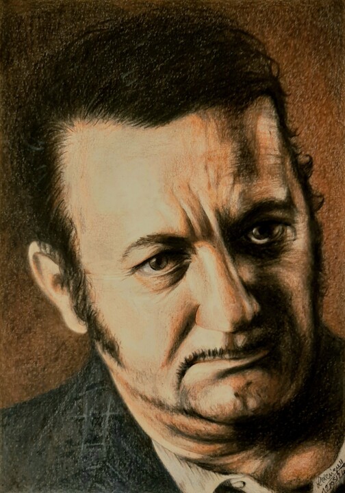 Coluche 图画, 11.8x8.3 in