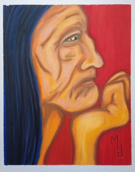 Painting titled "Without tube and fe…" by Maximilian Honderflenik, Original Artwork, Pastel