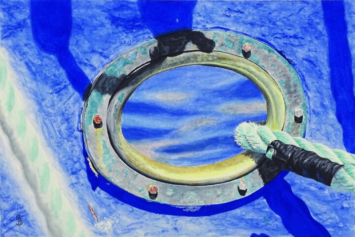 ECUBIER BATEAU DE PÊCHE 绘画, 11x16.1 in