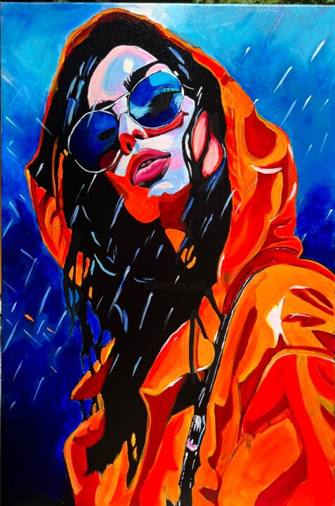 Fire & Rain 绘画, 36x24 in