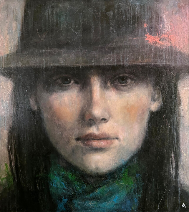 Rain 绘画, 35.4x31.5 in