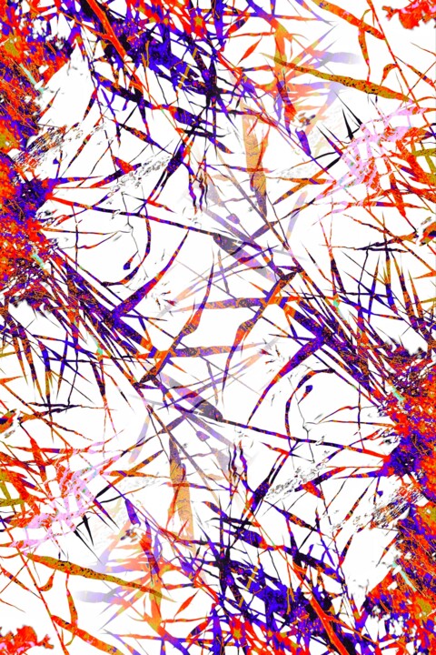 Photography titled "Série Bambou Orange" by Alexandra Daoust, Original Artwork, Digital Photography