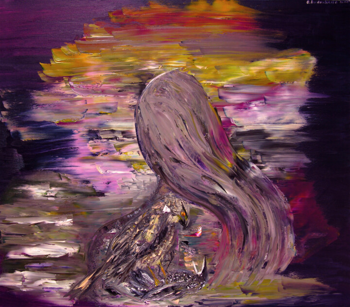 Predator in the dark 绘画, 27.6x31.5 in