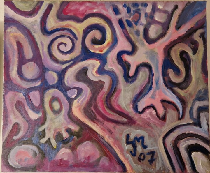 Sueños entrelazados 绘画, 18.1x21.7 in