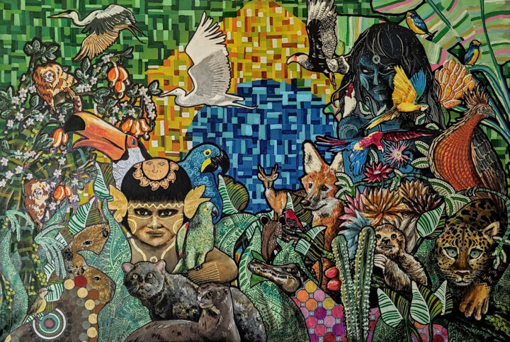 Fantasía brasileña 绘画, 39.4x57.1 in