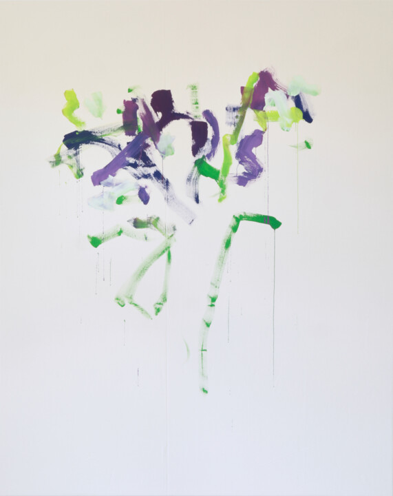 I Keep Thinking This Is Over, This Is Not Over / Lime Green 绘画, 78.7x63 in