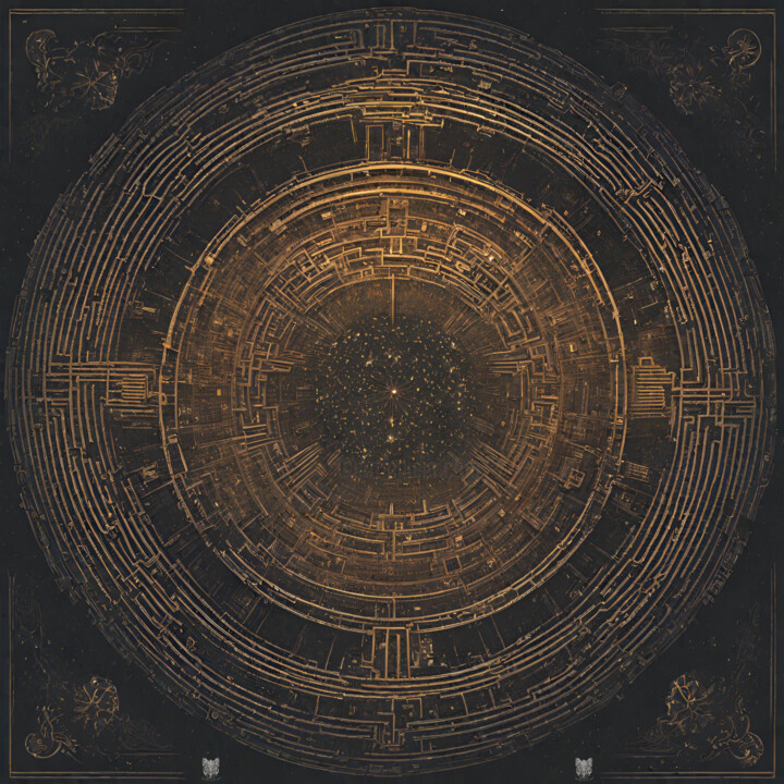 数字艺术 标题为“Stars Mandala” 由Reskatorsilver, 原创艺术品, 数字打印