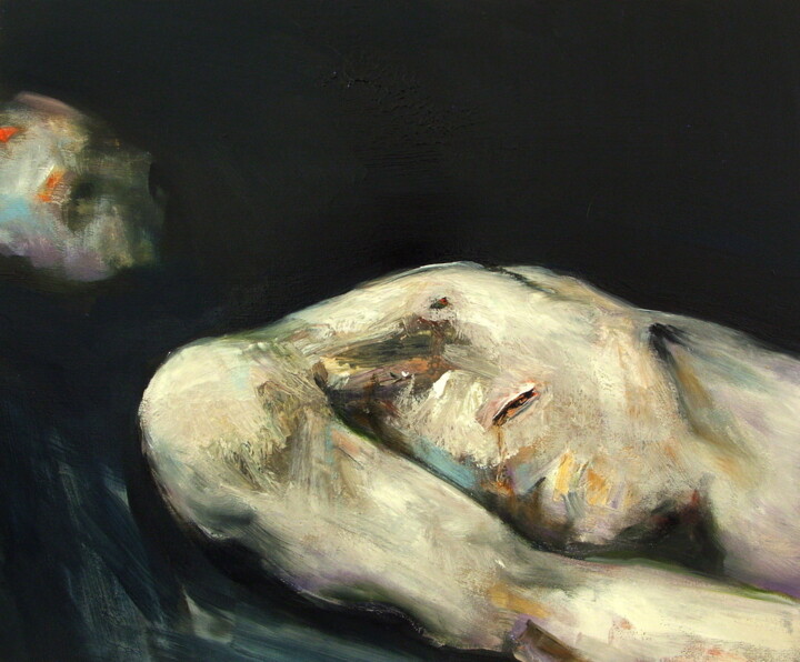 Christ mort d'après Champaigne 绘画, 21.3x25.6 in