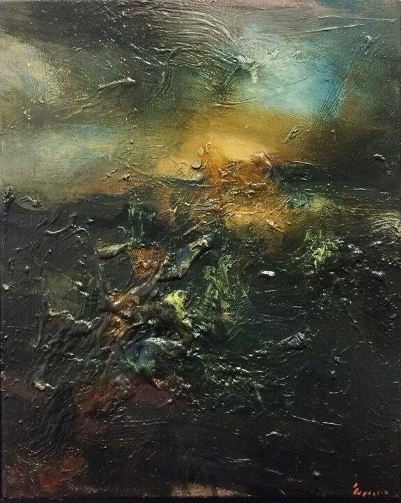 Éclaircie Painting, 16.1x13 in