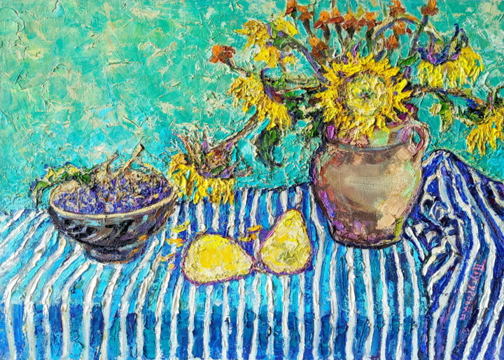Golden September 绘画, 19.7x27.6 in