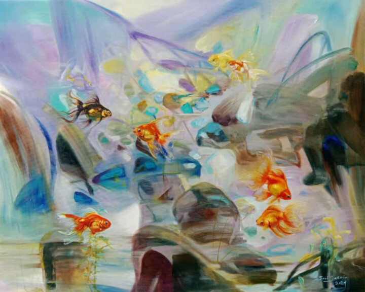 Silent Dreams 绘画, 47.2x59.1 in