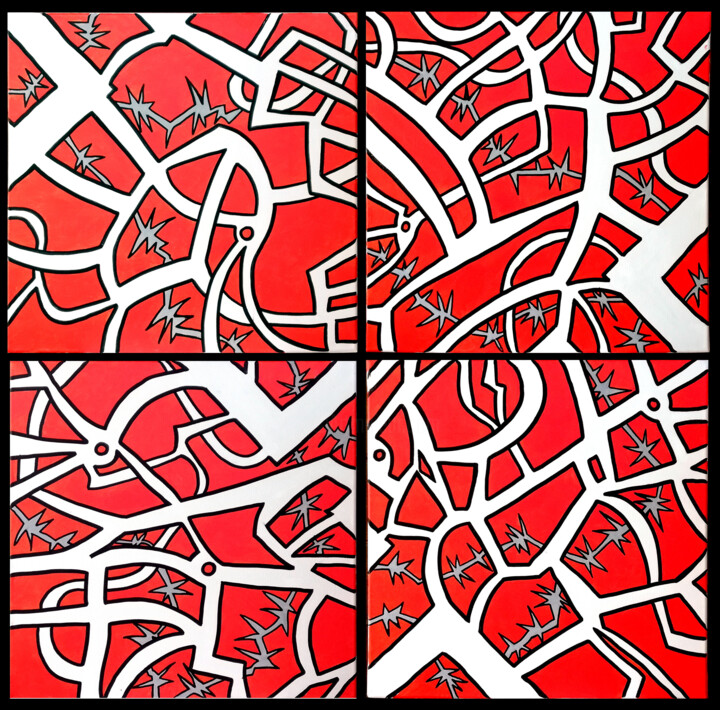 Les Fachos - Les routes Pittura, 39,4x39,4 in