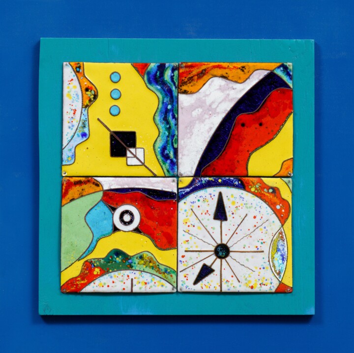 Новое Время - (горячая эмаль) Painting, 17.3x17.3 in