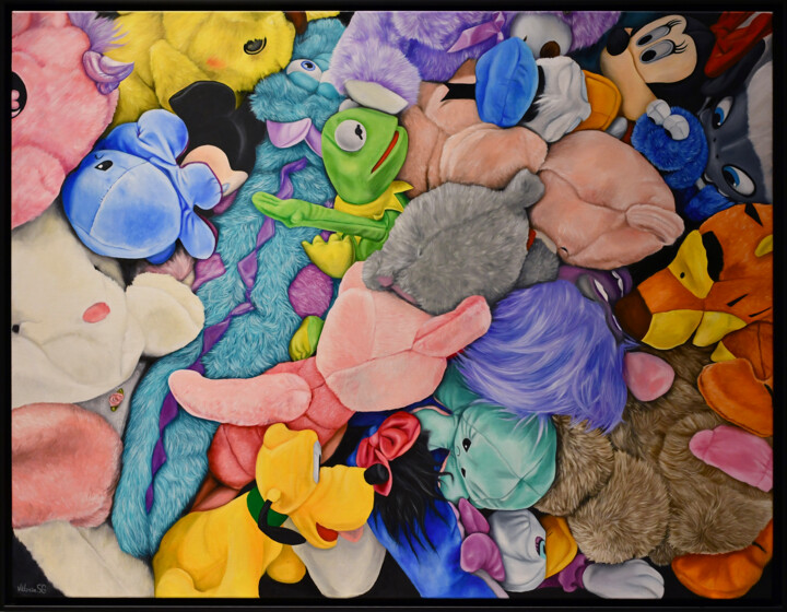 Fluffy wall II 绘画, 59.1x78.7 in