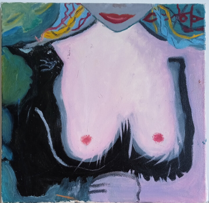 Pink cold 绘画, 15.8x15.8 in