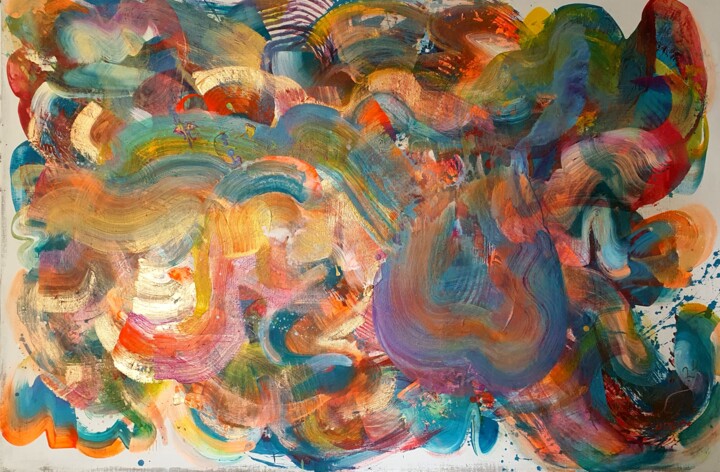 Sommer erotica on linen 绘画, 39.4x59.1 in