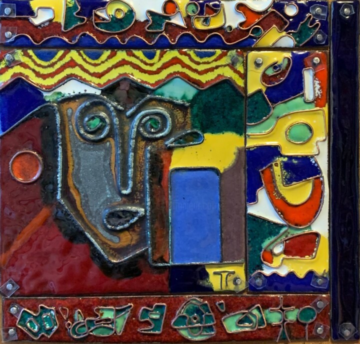 Pittura intitolato "Удивление - (горяча…" da Vladimir Pi, Opera d'arte originale, Smalto