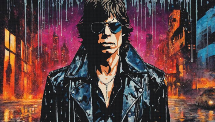 Arte digitale intitolato "MOVE LIKE JAGGER-6" da Otis Porritt, Opera d'arte originale, Pittura digitale