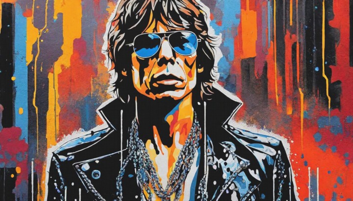 Arts numériques intitulée "MOVE LIKE JAGGER-7" par Otis Porritt, Œuvre d'art originale, Peinture numérique