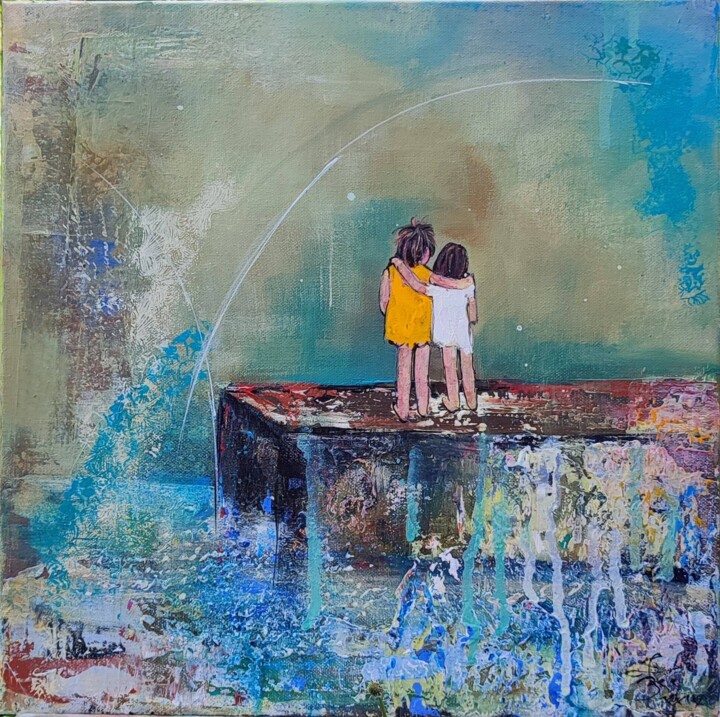 EN TENDRESSE 绘画, 15.8x15.8 in