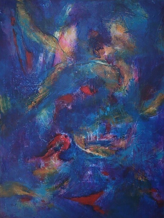 Les poissons Painting, 31.5x23.6 in